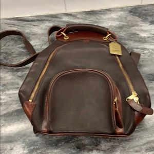 M London Leather Backpack Two Tone 13” Tall